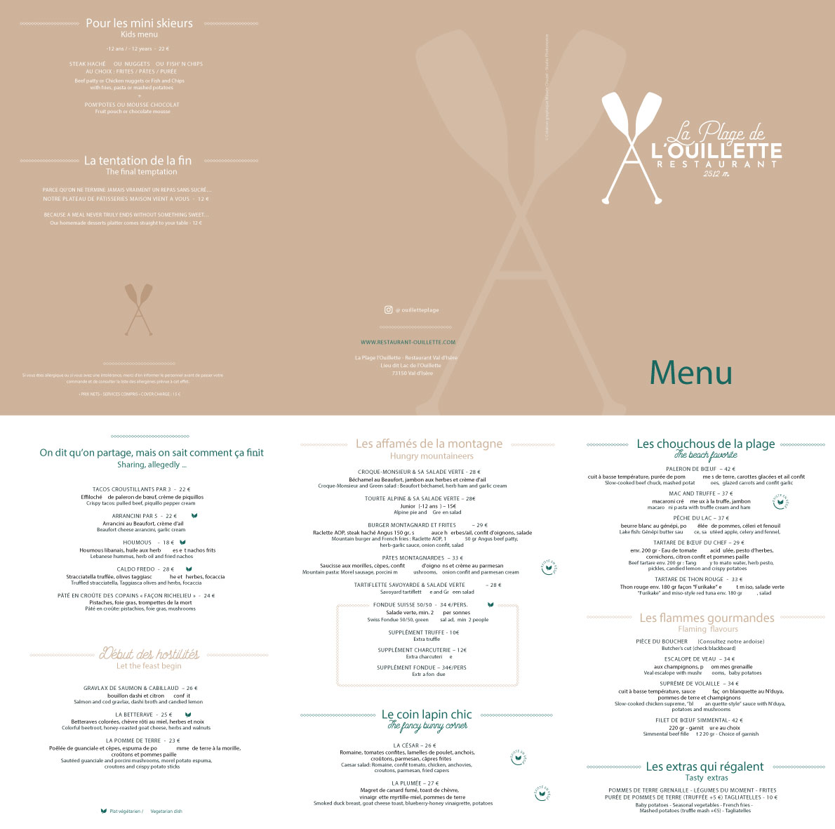 Carte La plage hiv 2026